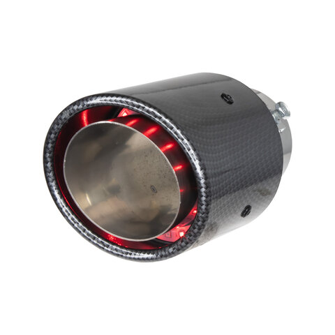 Tuningová koncovka výfuku s červeným/modrým LED podsvícením LED-exh