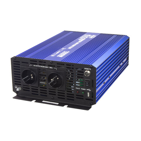 Sinusový měnič napětí z 24/230V + USB, 1500W -35psw1524