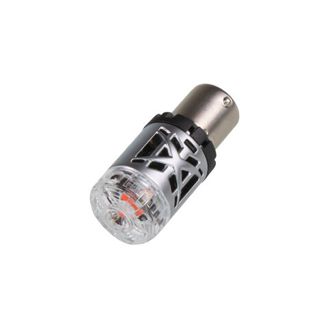 LED BA15S červená, 12V, 23W CAN-BUS, 360° 95CB-BA15S-1r
