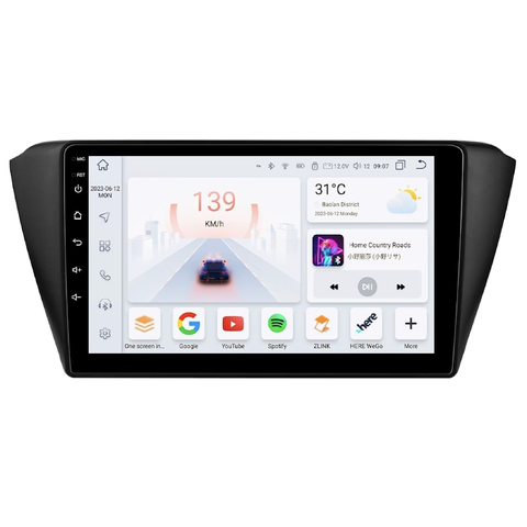 HIZPO KXSKFB91 Autorádio 9“ Android 13 pro Škoda Fabia 3 Model: S9008 (8+128GB) CHR1552