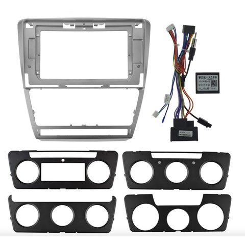 KXSKDOTV101S Rámeček s napájecím kabelem pro 10,1" autorádio do Škoda Octavia 2 CHR2476