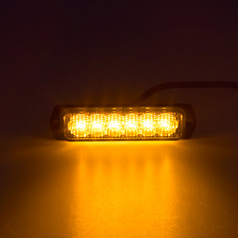 x SLIM výstražné LED světlo vnější, oranžové, 12-24V, ECE R65 kf079