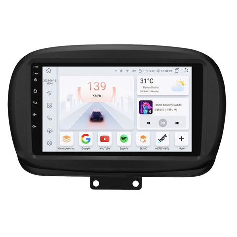 HIZPO KXFT500X91 Autorádio 9" Android pro Fiat 500X Model: S9008 (8+128GB) CHR1754