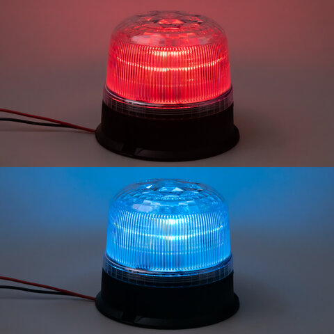 LED maják, 12-24V, modro-červený, pevná montáž, ECE R65 wl825BRfix