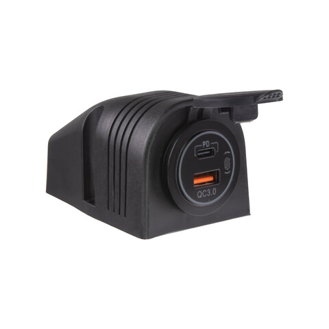 USB + USB-C zásuvka voděodolná v přídavném panelu 34525.2