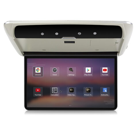 Stropní LCD monitor 15,6&quot; s OS. Android USB/SD/HDMI/FM, dálkové ovládání se snímačem pohybu, šedý DS-156Acgr