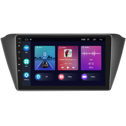 Podofo 2DIN autorádio PEV03 Android, Škoda Fabia III B068