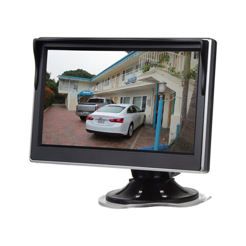 LCD monitor 5&quot; černá/stříbrná s přísavkou s možností instalace na HR držák 80062