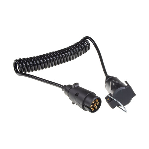 Prodlužovací kabel 2 m spirálový, 1x zástrčka, 1x zásuvka 13pin 12V trc02