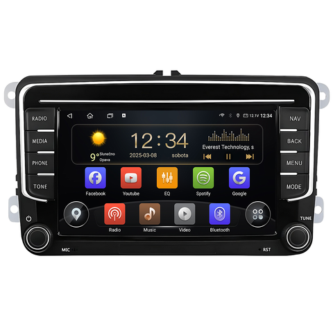 Isudar 2DIN autorádio T72-VW0702 Android s GPS Varianta: RAM 8GB, ROM 128GB B055/2