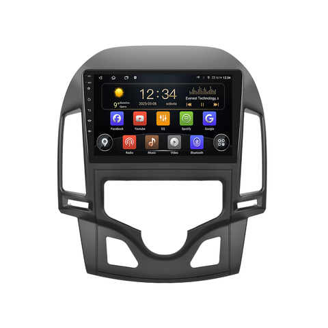 Isudar 2DIN autorádio T72-IEV93 Android, Hyundai i30 s automatickou klimatizací T72-UN08M/A7485