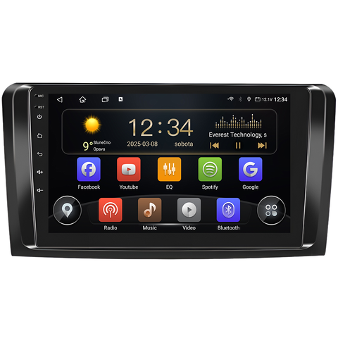 Isudar 2DIN autorádio T75-IEV129 Android, Mercedes-Benz ML / GL T75-UN08M/A7157