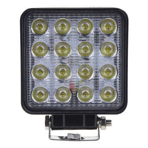 LED světlo hranaté bílé/oranžový predátor 16x3W, 107x107x60mm, ECE R10 wl-806wo