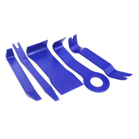 2DIN Sada nástrojů pro demontáž autorádia a čalounění - modrá CD005