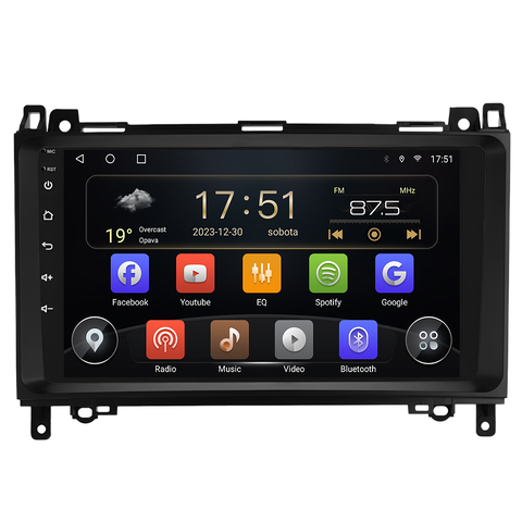 Isudar 2DIN autorádio T72-IEV76 Android, Mercedes-Benz A / B / V / Viano / Vito / Sprinter / VW Crafter B492