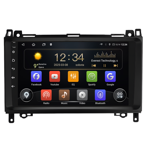 Isudar 2DIN autorádio T72-IEV76 Android, Mercedes-Benz A / B / V / Viano / Vito / Sprinter / VW Crafter B492