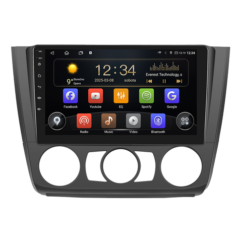 Isudar 2DIN autorádio T72-IEV83 Android, BMW E81 / E82 / E87 / E88 s manuální klimatizací T72-UN08M/A7293