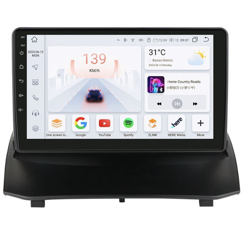 HIZPO KXFDFST91 Autorádio 9" Android 13 Ford Fiesta Model: S9006 (6+64GB) CHR1703