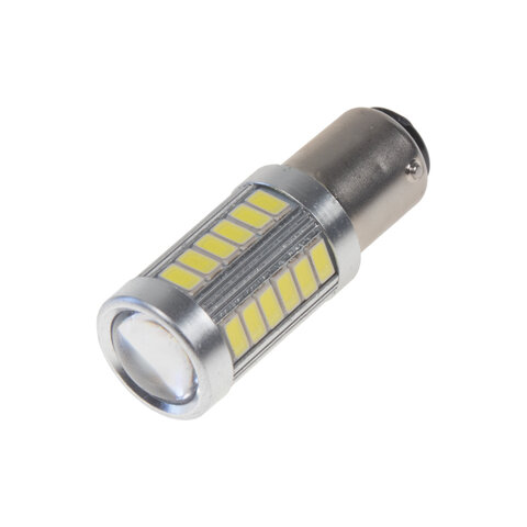 x doprodej LED BAY15d (dvouvlákno) bílá, 12-24V, 33LED/5730SMD s čočkou 95157