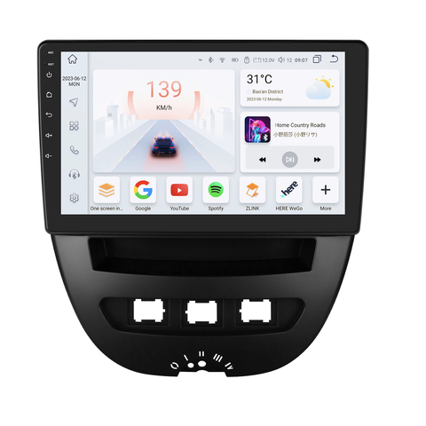 HIZPO KXPG107101 Autorádio 10,1“ Android 13 pro Peugeot 107, Toyota Aygo, Citroen C1 Model: S101006 (6+64GB) CHR1660