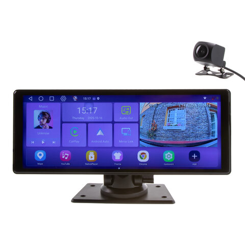 Monitor 10,26&quot; s OS Android + Apple CarPlay, Android auto, Bluetooth, micro SD, GPS, DVR ds-128caADVR