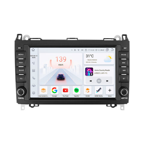 HIZPO BENZB20081 Autorádio 8“ Android 13 pro Mercedes Benz A, B, V, Sprinter, VW Crafter Model: 6SBENZB20081 (6+64GB) CHR6SBENZB20081