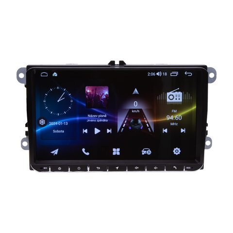 Autorádio pro VW, Škoda s 9&quot; LCD, OS Android, WI-FI, GPS, CarPlay, Bluetooth, 2x USB, 4G 80896AC6
