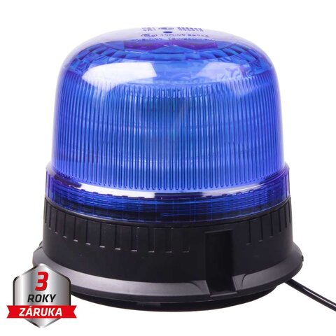 LED maják, 12-24V, 24xLED modrý, magnet, ECE R65 wl825blue