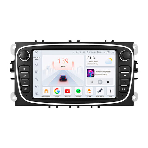 HIZPO 09FOCUS7001 Autorádio 7“ Android 13 Ford Focus, Mondeo, S-Max, Galaxy, Kuga Barva rámečku: Černá, Model: 6S09FOCUS7001 (6+64GB) CHR6S09FOCUS7001BP