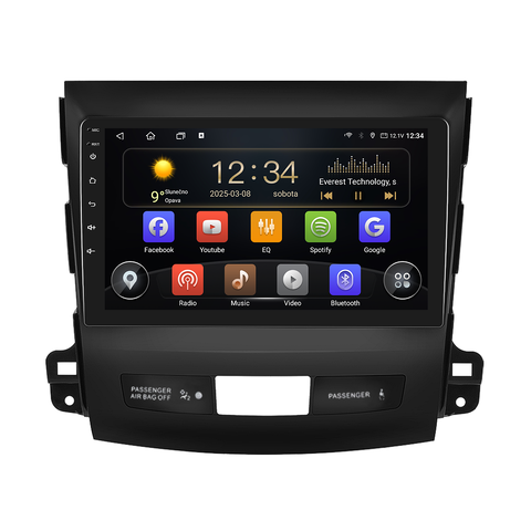 Isudar 2DIN autorádio T75-IEV103 Android, Mitsubishi Outlander II / Citroen C-Crosser / Peugeot 4007 T75-UN08M/A7207