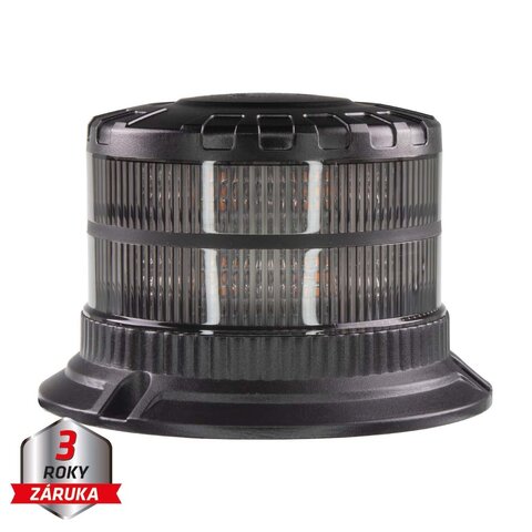 LED maják, 12-24V, 16xLED oranžový, pevná montáž, smoke, ECE R65 wl829SMfix