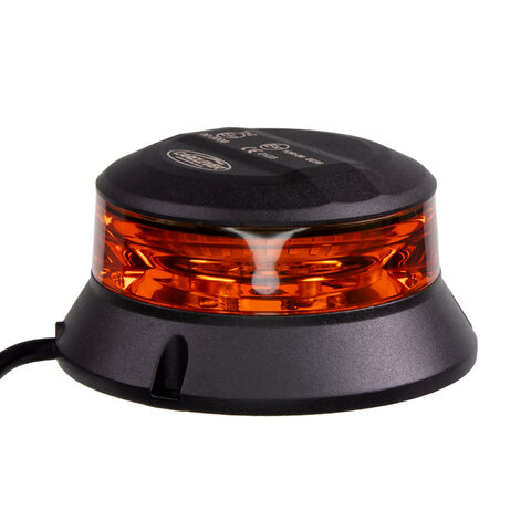 Robustní oranžový LED maják, černý hliník, 36W, ECE R65 wl401fix