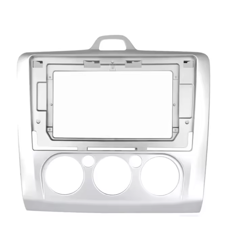 Rámeček s napájecím kabelem pro 9" autorádio Ford Focus 2 / manuální klimatizace stříbrný CHRKXFDFCS92S