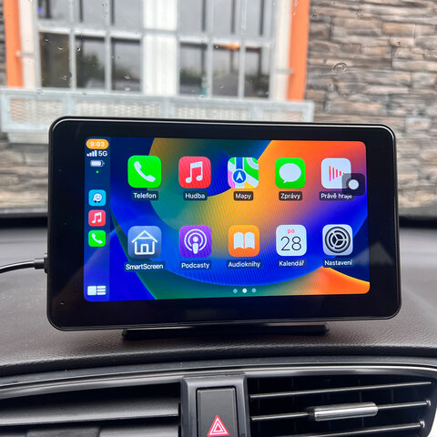 Monitor 7&quot; s Apple CarPlay, Android auto, Mirror link, Bluetooth, micro SD, parkovací kamera ds-709ca