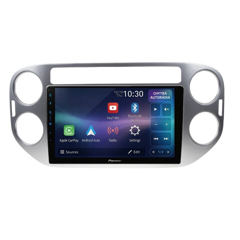 Autorádio Pioneer SPH-PF97BT pro VW Tiguan 1 / šedý rámeček CHRSPH-PF97BT_KXTIGUAN91