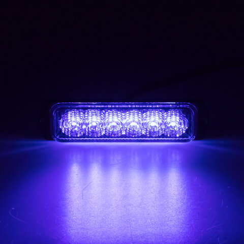 SLIM výstražné LED světlo vnější, modré, 12-24V, ECE R65 kf079blu