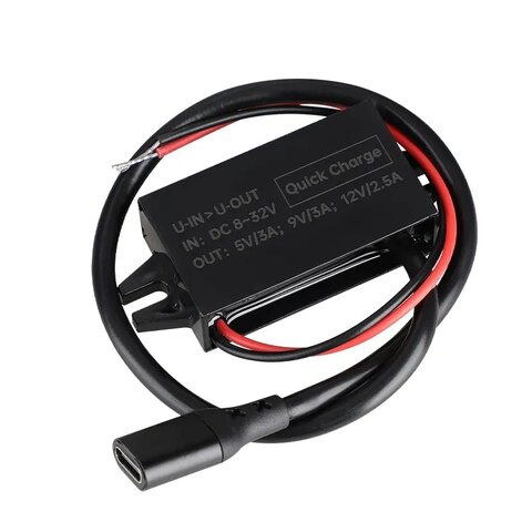Měnič napětí 12-24/5-12V, 3A USB-C QC3.0 samice 34167