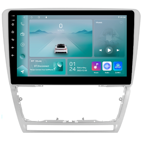 HIZPO KXSKDOTV101 Autorádio 10,1“ Android pro Škoda Octavia 2 Barva rámečku: Šedá, Model: P101002CP (2+32GB) CHR66_SED