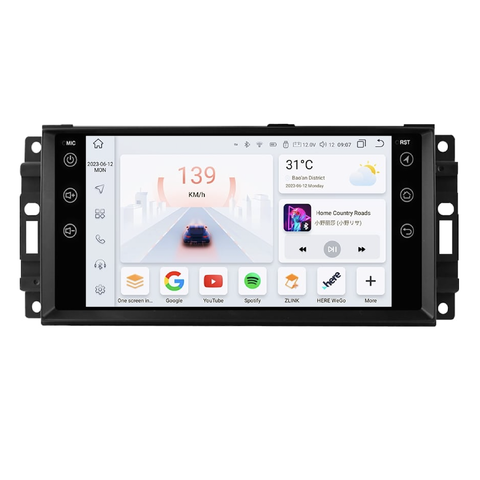 HIZPO JEEP7001 Autorádio 7“ Android 13 pro Jeep, Chrysler, Dodge, Chevrolet Model: 6SJEEP7001P (6+64GB) CHR6SJEEP7001P