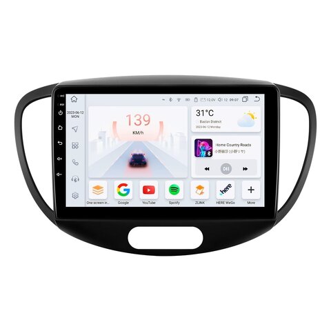 HIZPO KXI109001 Autorádio 9" Android pro Hyundai i10 Model: S9006 (6+64GB) CHR1691