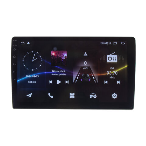 2DIN autorádio s 10,1&quot; LCD, OS Android, WI-FI, GPS, CarPlay, Bluetooth, 2x USB, 4G 80833A4