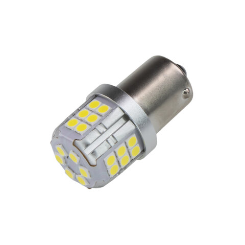 LED žárovka 12V s paticí BA15S bílá, 30LED/2835SMD 95130