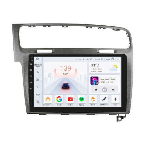 HIZPO KXVWGF7101 Autorádio 10,1“ Android 13 pro Volkswagen Golf 7 Barva rámečku: Šedá, Model: S101006 (6+64GB) CHR1845_ED