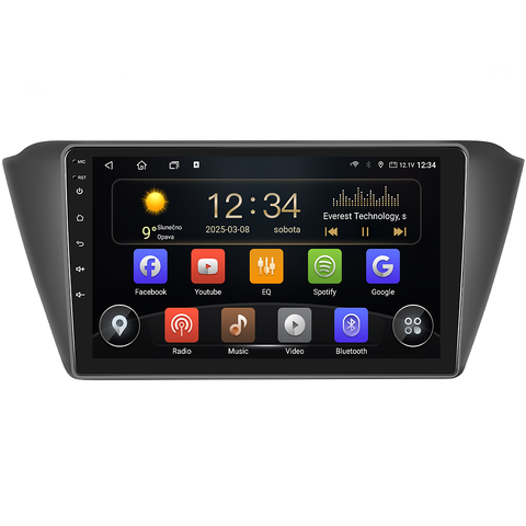 Isudar 2DIN autorádio T72-IEV89 Android, Škoda Fabia III T72-UN08M/A7140