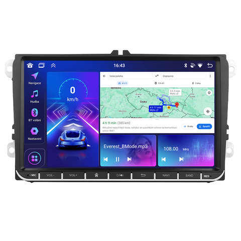 Bmode 2DIN autorádio BW59 Android s GPS Varianta: RAM 6GB, ROM 128GB 2579/RAM2