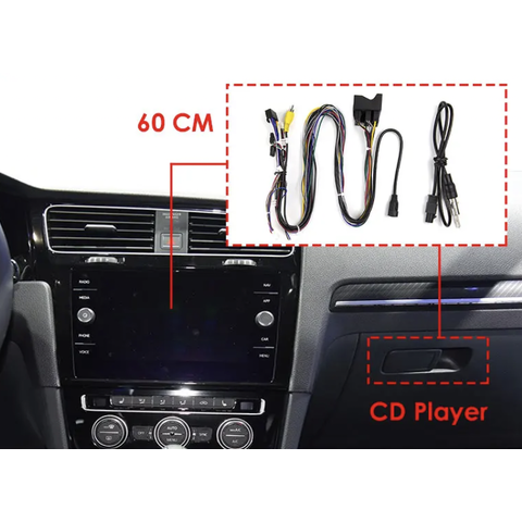 Prodlužující kabel pro VW ŠKODA SEAT s jednotkou v příhrádce CHR1366