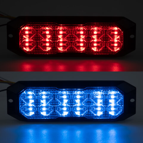 PROFI výstražné LED světlo vnější, červeno-modré, 12-24V, ECE R10 CH-012RB