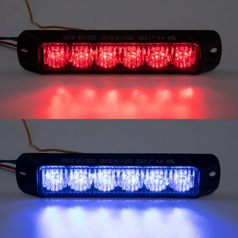 PROFI výstražné LED světlo vnější, červeno-modré, 12-24V, ECE R65 CH-060RB