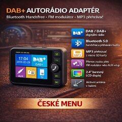 DAB přijímač / Bluetooth HF + přehrávač / micro SD / FM modulátor dab-04