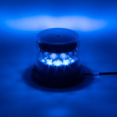 PROFI LED maják 12-24V 24x3W modrý čirý 133x110mm, ECE R65 911-c24fblucl